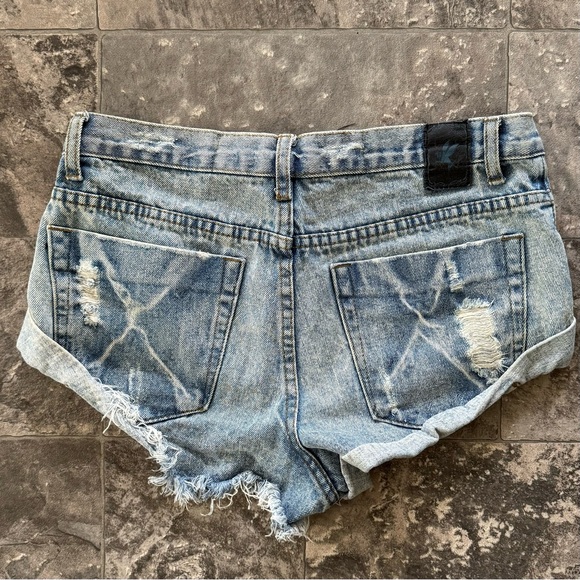 One Teaspoon Bandits Denim Shorts Size 25 - Picture 6 of 6